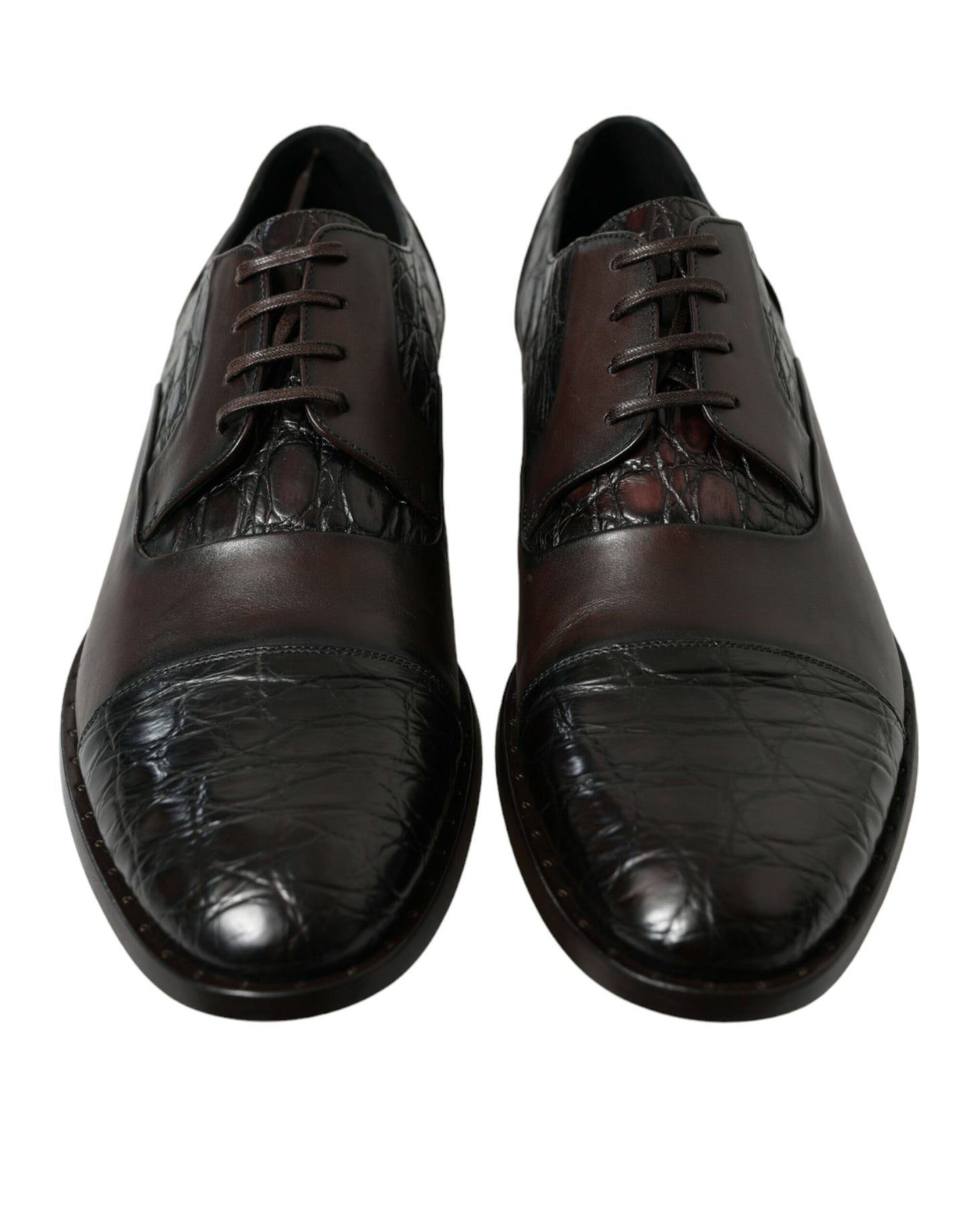 Dolce & Gabbana Brown Exotic Leather Formal Men Dress Shoes