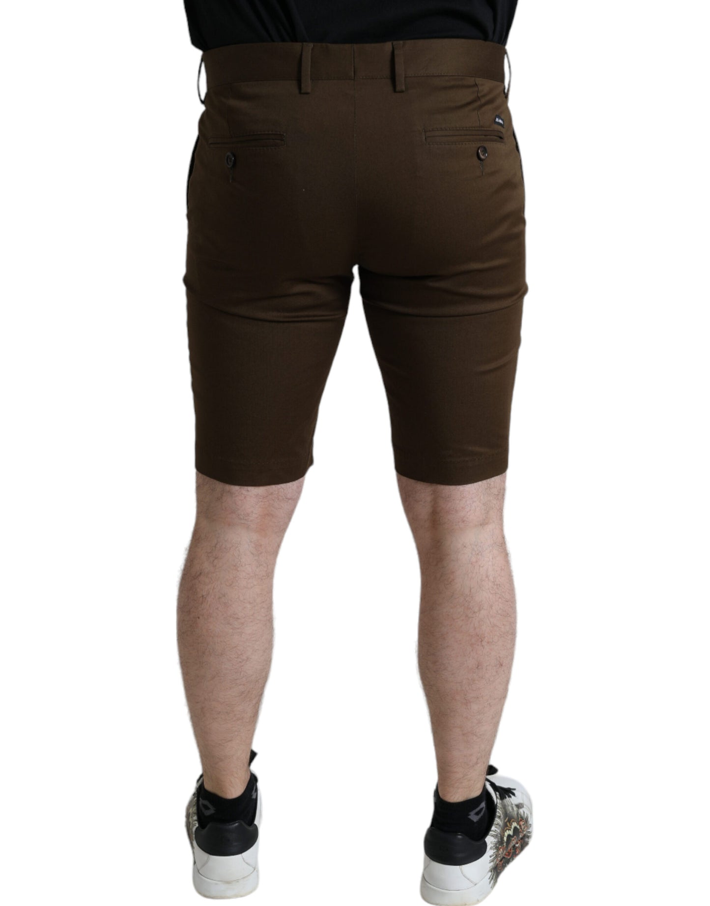 Dolce & Gabbana Brown Cotton Stretch Men Bermuda Shorts