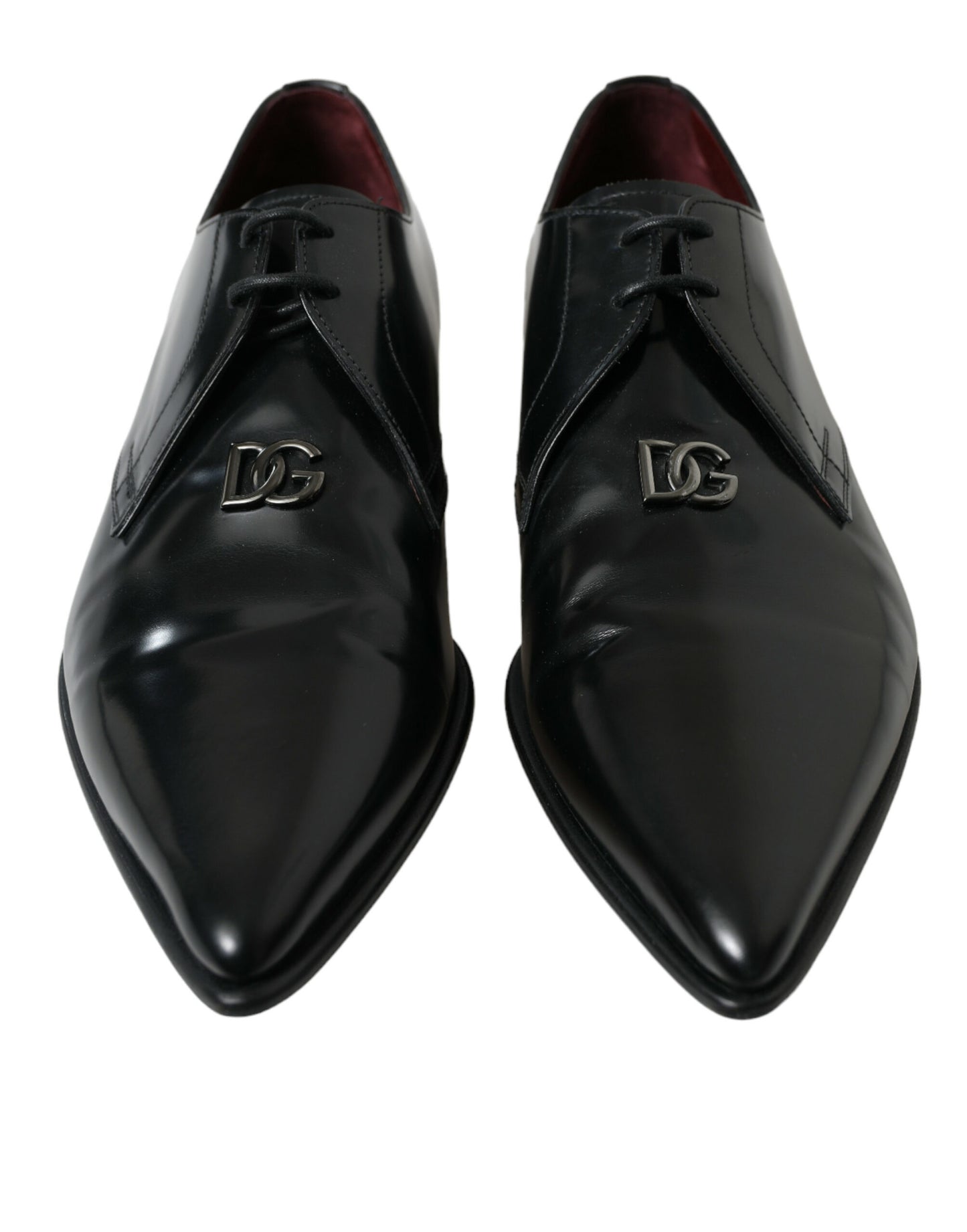 Dolce & Gabbana Black Leather Lace Up Formal Derby Dress Shoes