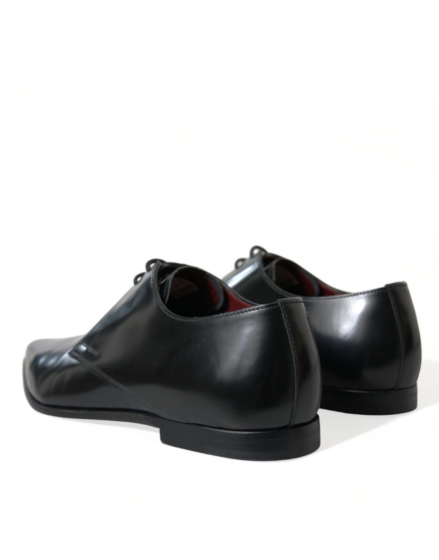 Dolce & Gabbana Black Leather Lace Up Formal Derby Dress Shoes