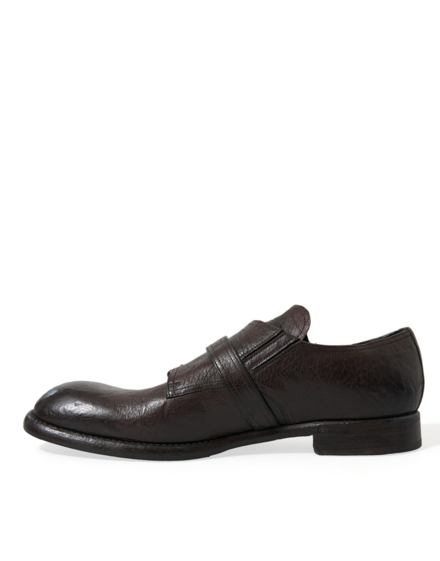 Dolce & Gabbana Brown Leather Strap Formal Dress Shoes