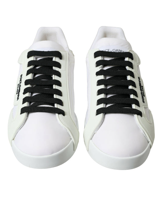 Dolce & Gabbana White PORTOFINO Low Top Sneakers Shoes