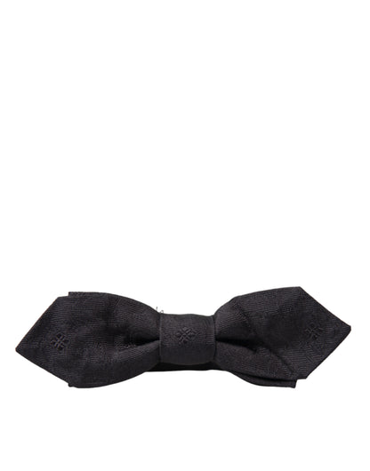 Dolce & Gabbana Elegant Black Silk Bow Tie