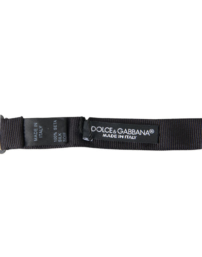 Dolce & Gabbana Elegant Silk Black Bow Tie for Sophisticated Style