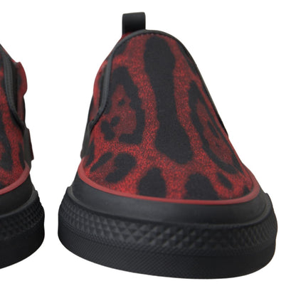 Dolce & Gabbana Chic Leopard Print Loafers Sneakers