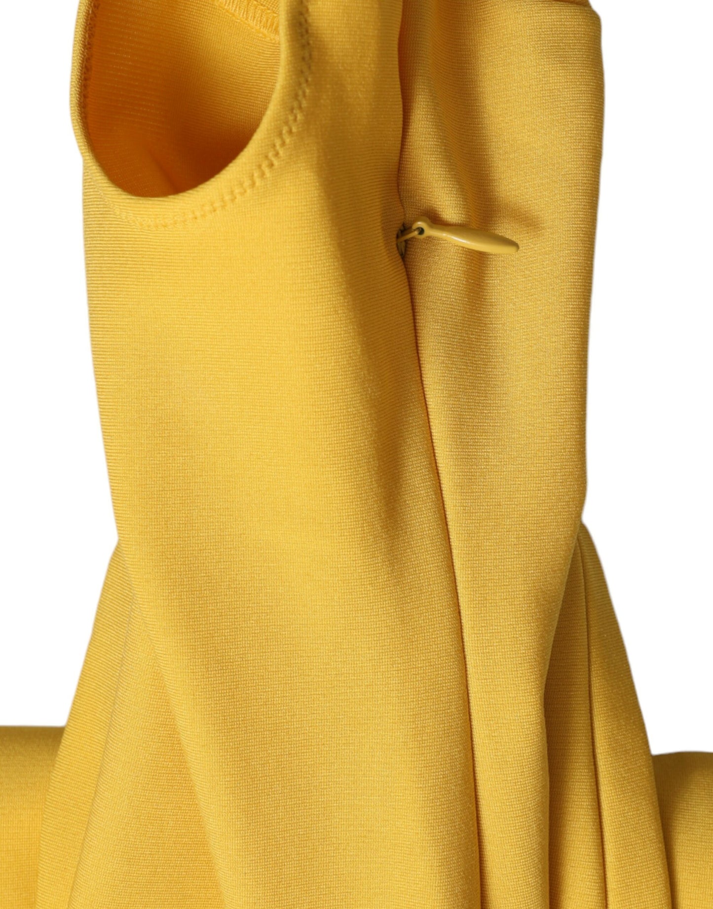 Dolce & Gabbana Yellow Nylon Stretch Leggings Pants