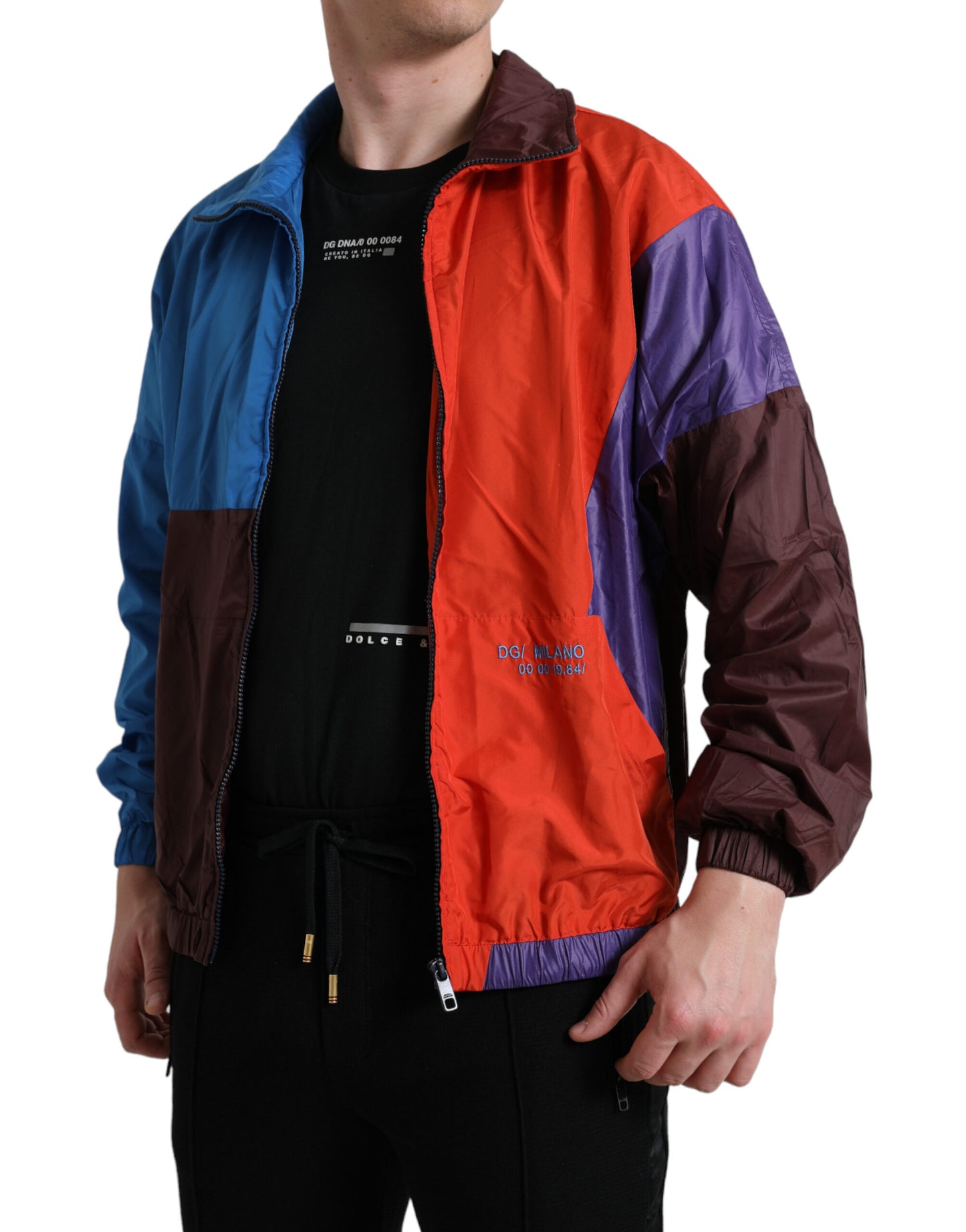 Dolce & Gabbana Multicolor Color Windbreaker Jacket