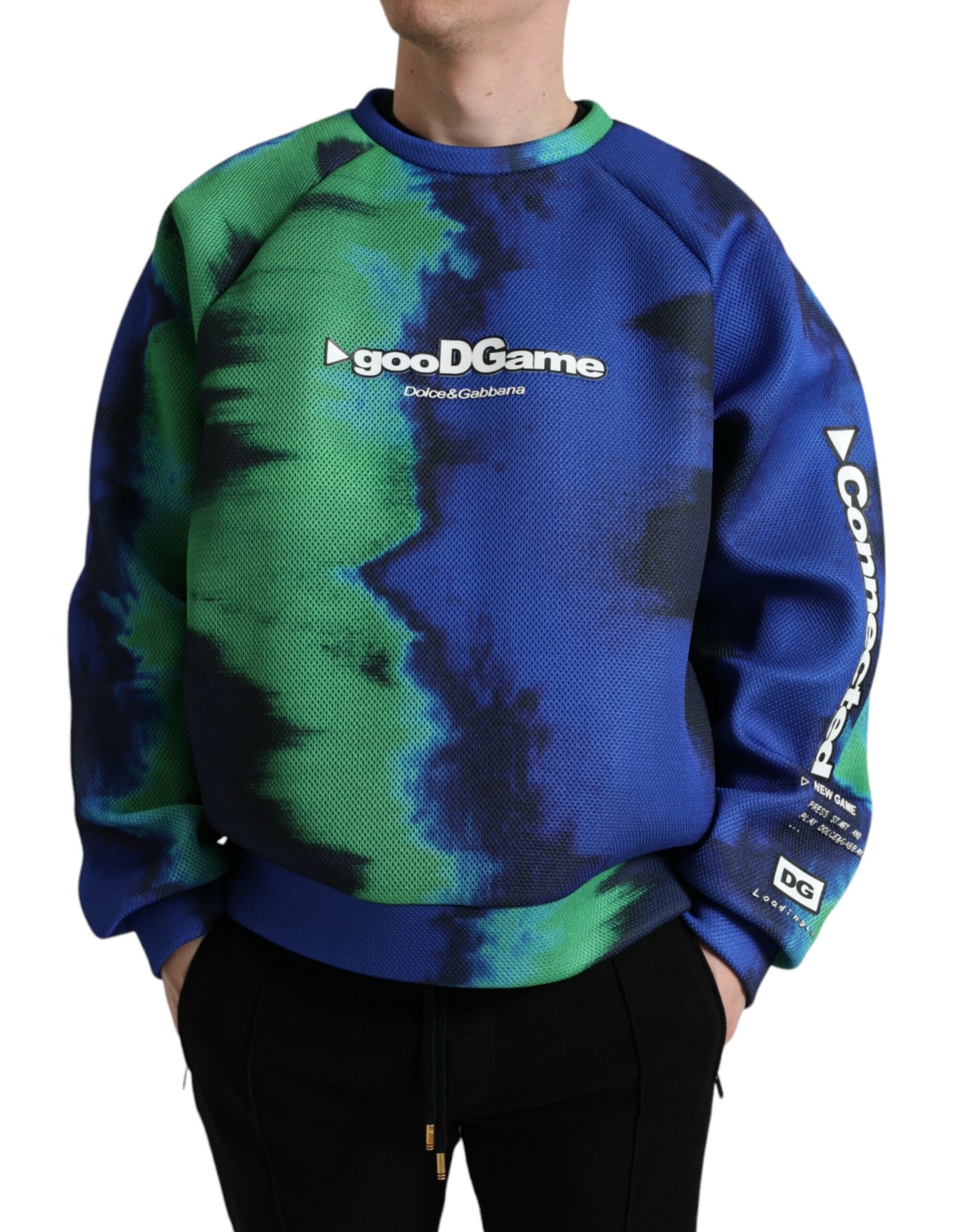 Dolce & Gabbana Multicolor Logo Crewneck Pullover Sweater