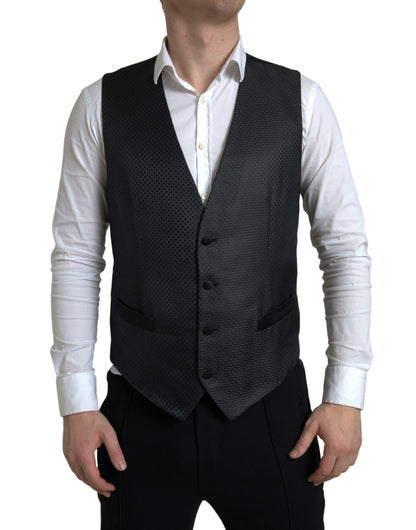 Dolce & Gabbana Elegant Black Silk Blend Slim Fit Suit