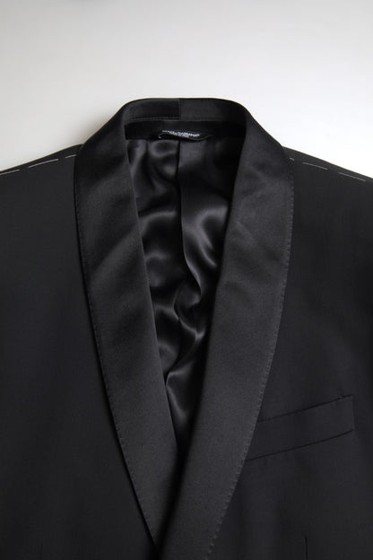 Dolce & Gabbana Elegant Black Slim Fit Two-Piece Suit