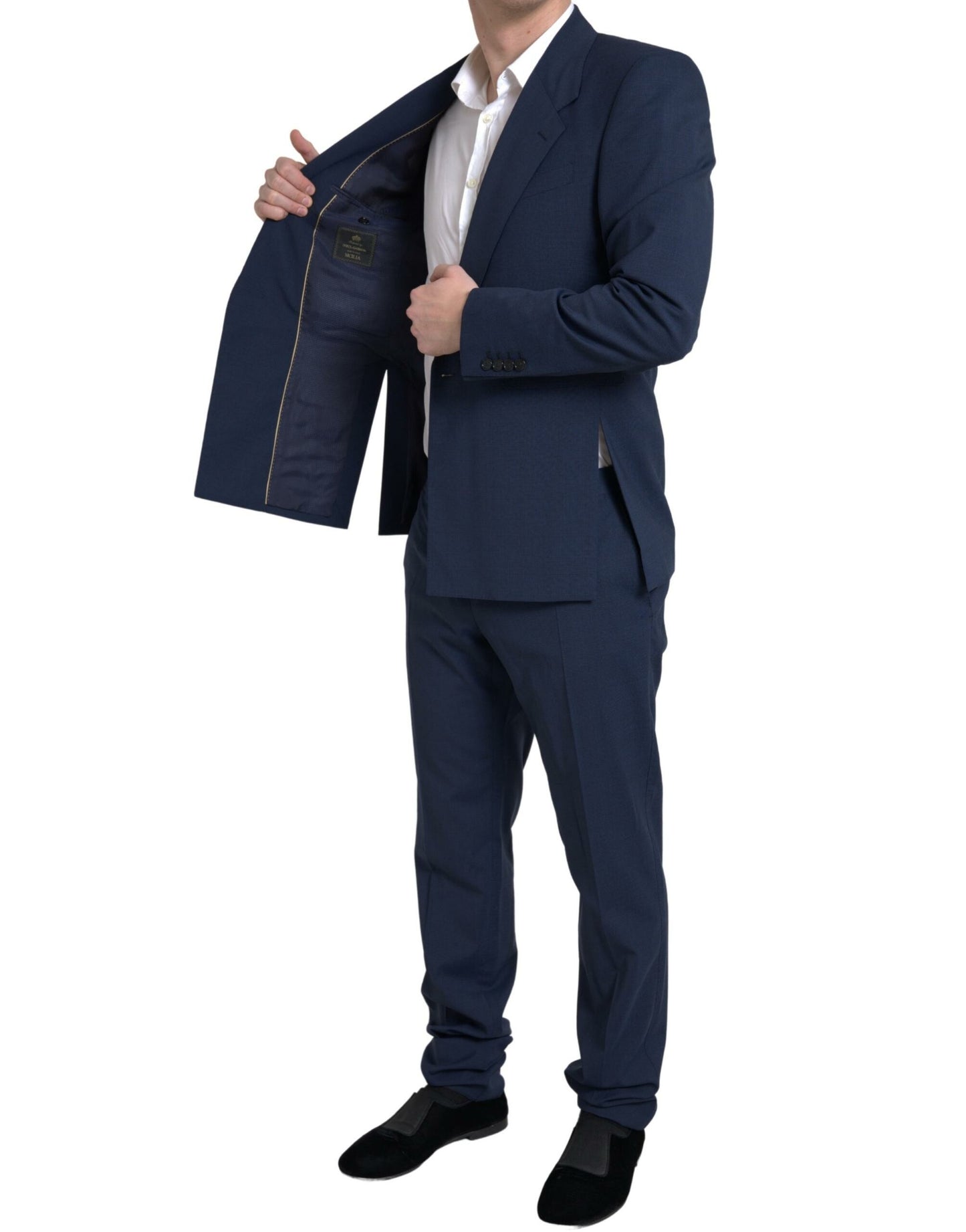 Dolce & Gabbana Elegant Slim Fit Blue Two-Piece Suit