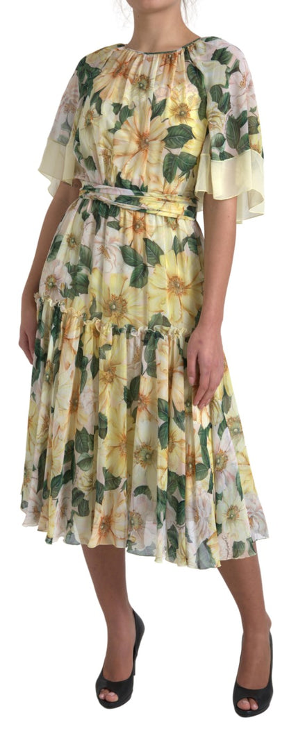 Dolce & Gabbana Elegant Silk Floral Maxi Dress