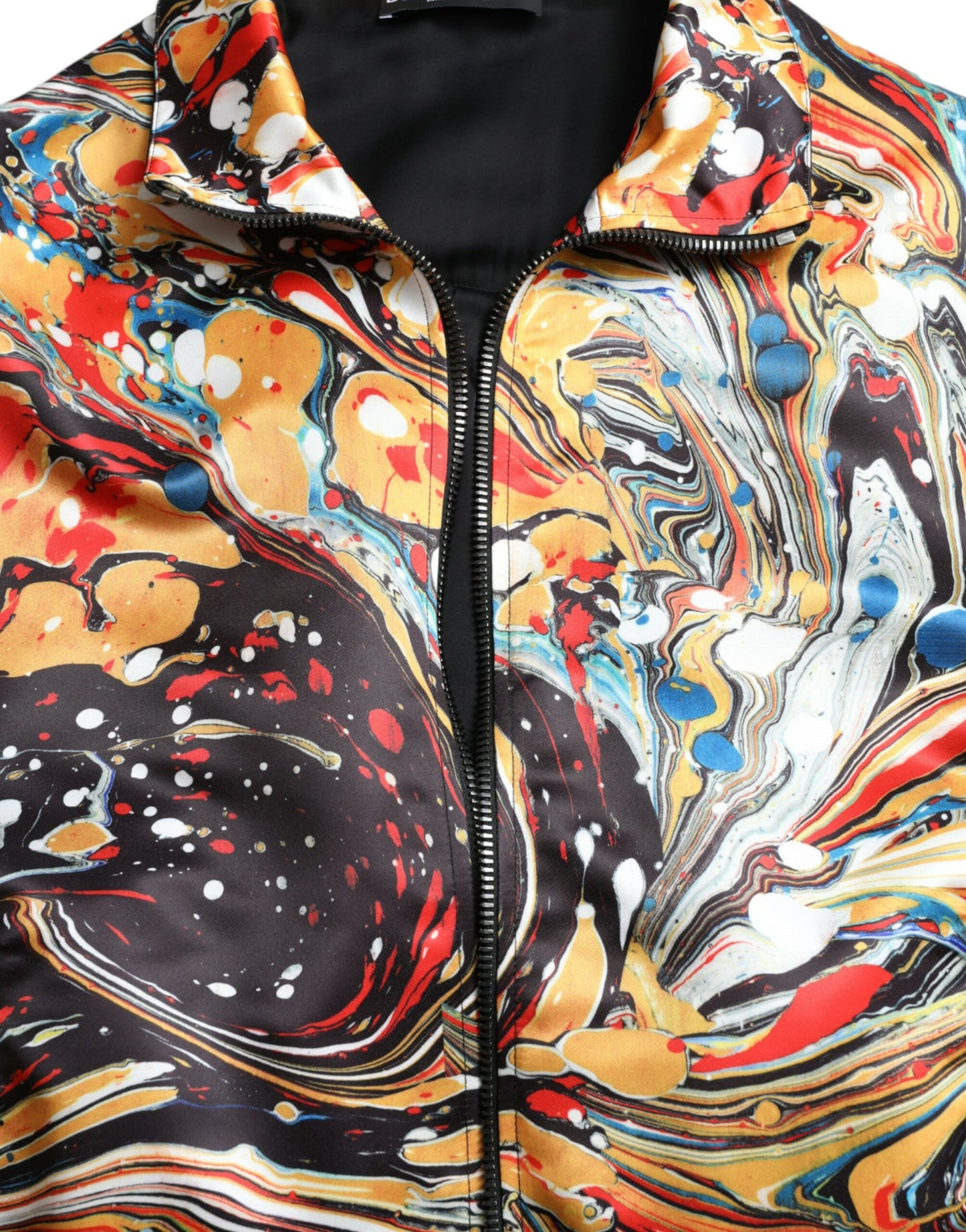 Dolce & Gabbana Multicolor Abstract Polyester Bomber Jacket