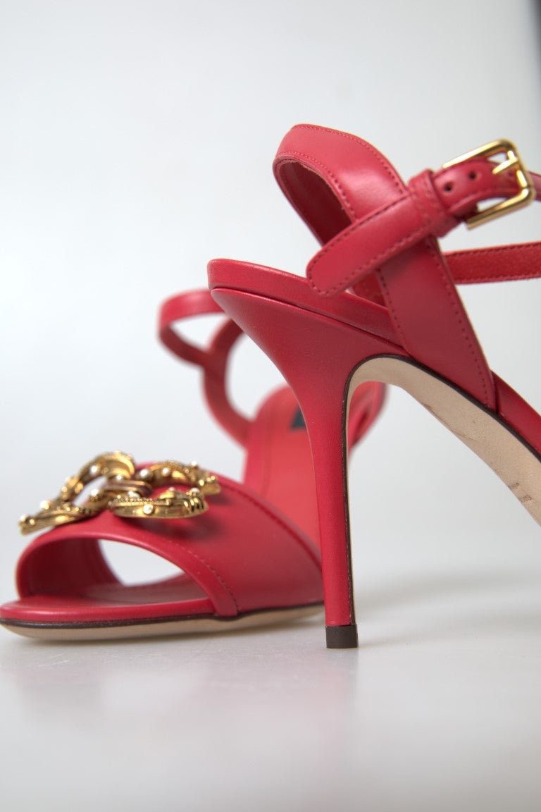 Dolce & Gabbana Red Stiletto Sandal Heels