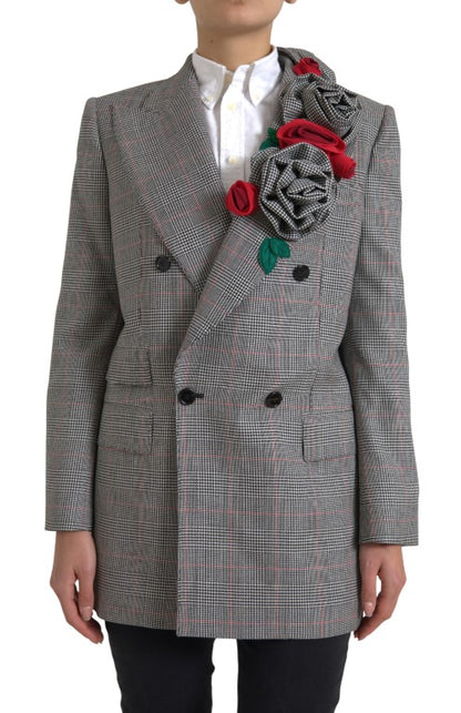 Dolce & Gabbana Chic Double Breasted Gray Wool Blazer