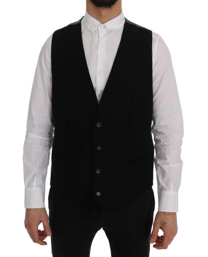 Dolce & Gabbana Elegant Striped Vest Waistcoat