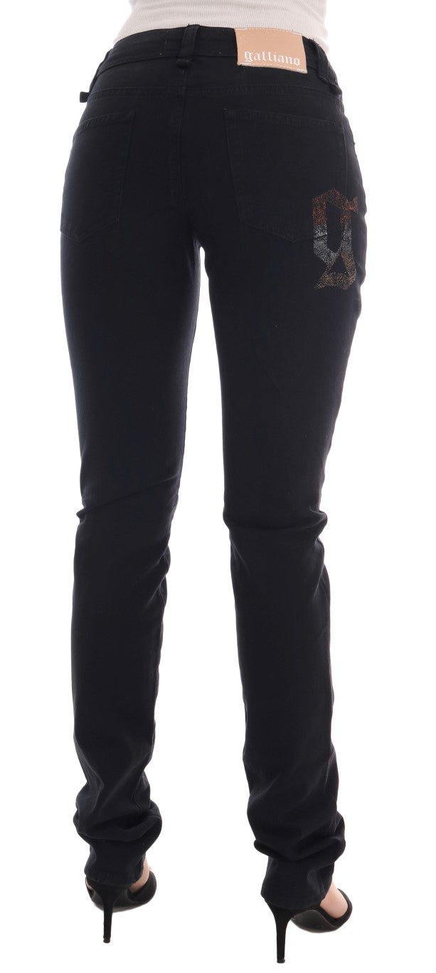 John Galliano Chic Black Regular Fit Denim Jeans