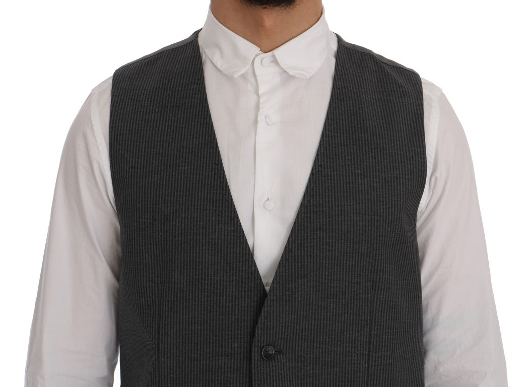 Dolce & Gabbana Elegant Gray Waistcoat Vest