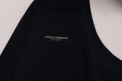 Dolce & Gabbana Elegant Striped Wool Blend Waistcoat Vest