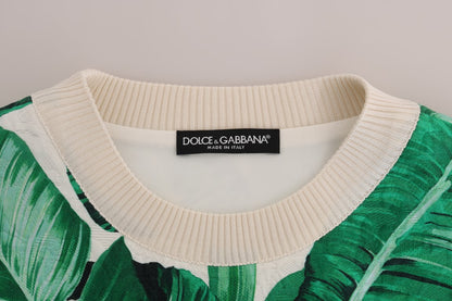 Dolce & Gabbana Tropical Sequined Sweater - Lush Greenery Edition