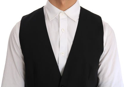 Dolce & Gabbana Elegant Slim Fit Formal Vest in Black