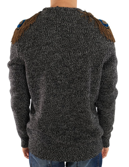 Dolce & Gabbana Elegant Gray Cashmere KING Sweater