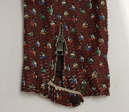 Dolce & Gabbana Exclusive Boxer Print Bordeaux Leather Jacket