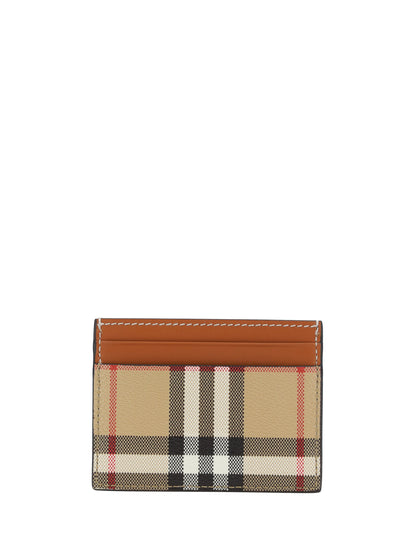 Burberry Chic Multicolor Check Print Card Holder