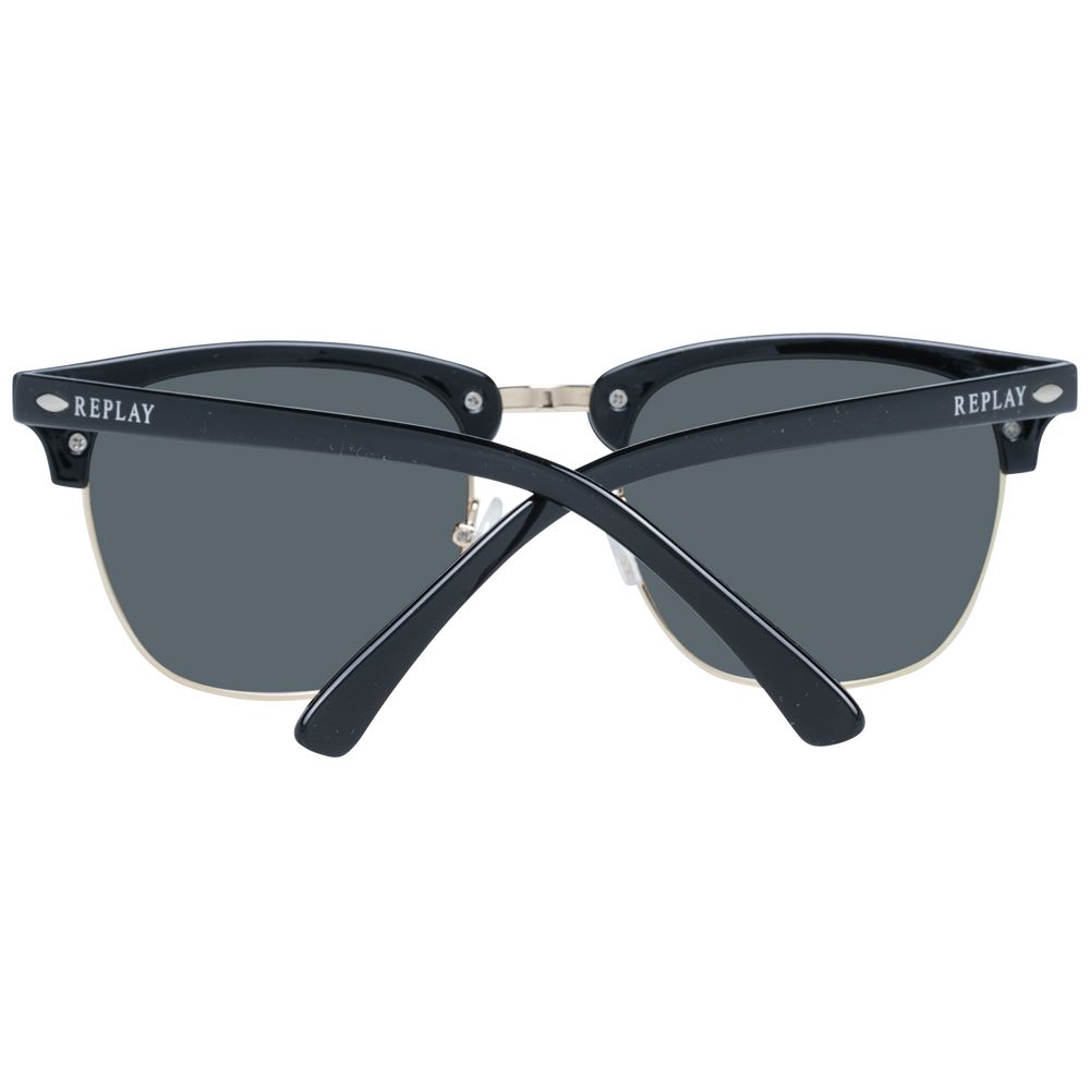 Replay Black Unisex Sunglasses