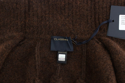 Cavalli Elegant Short Sleeved Brown Cardigan