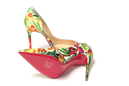 Christian Louboutin Multicolor Flower Printed High Heels Pumps Shoes