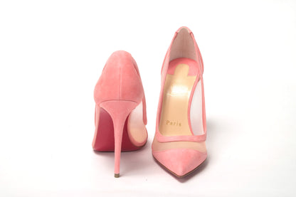 Christian Louboutin Pink Galativi Suede High Heels Pumps