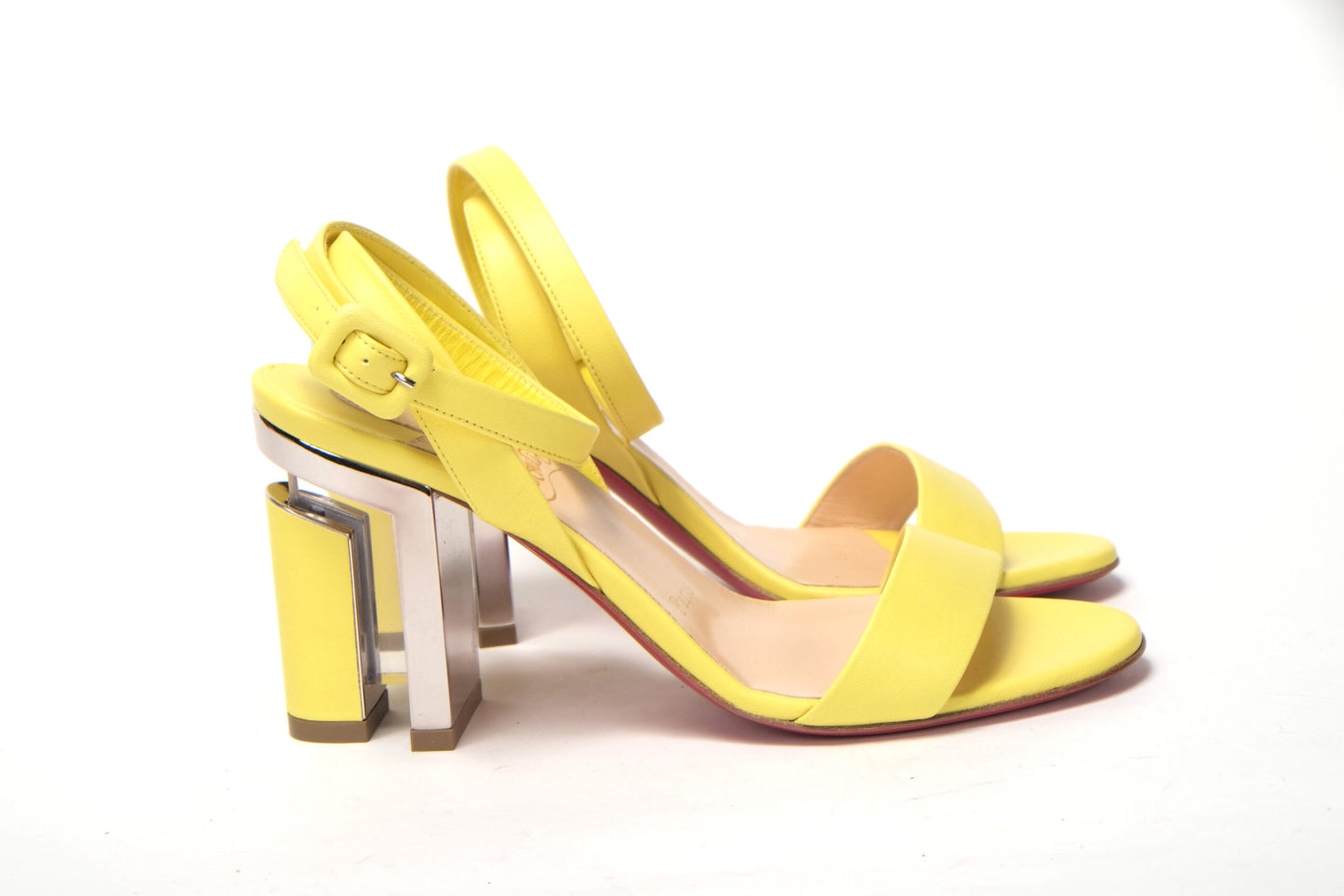 Christian Louboutin Citronnade/Nickel Tournikouna 55 Nappa Sandal