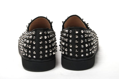 Christian Louboutin Black/Crystal Sv Version Roller 1c1s Flat Shoes