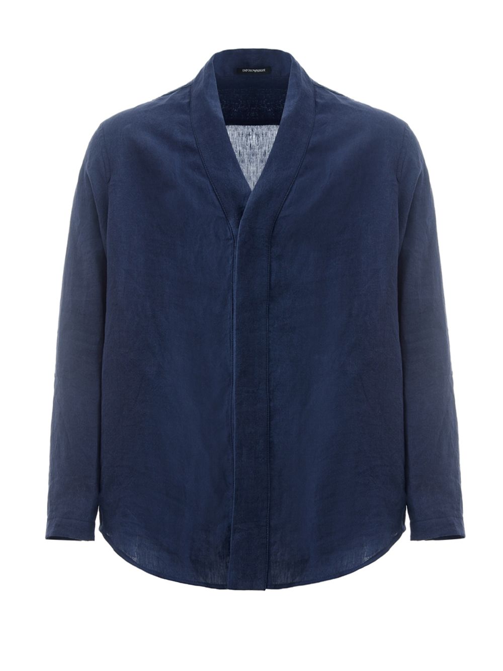 Emporio Armani Elegant Oversize Linen Jacket Shirt