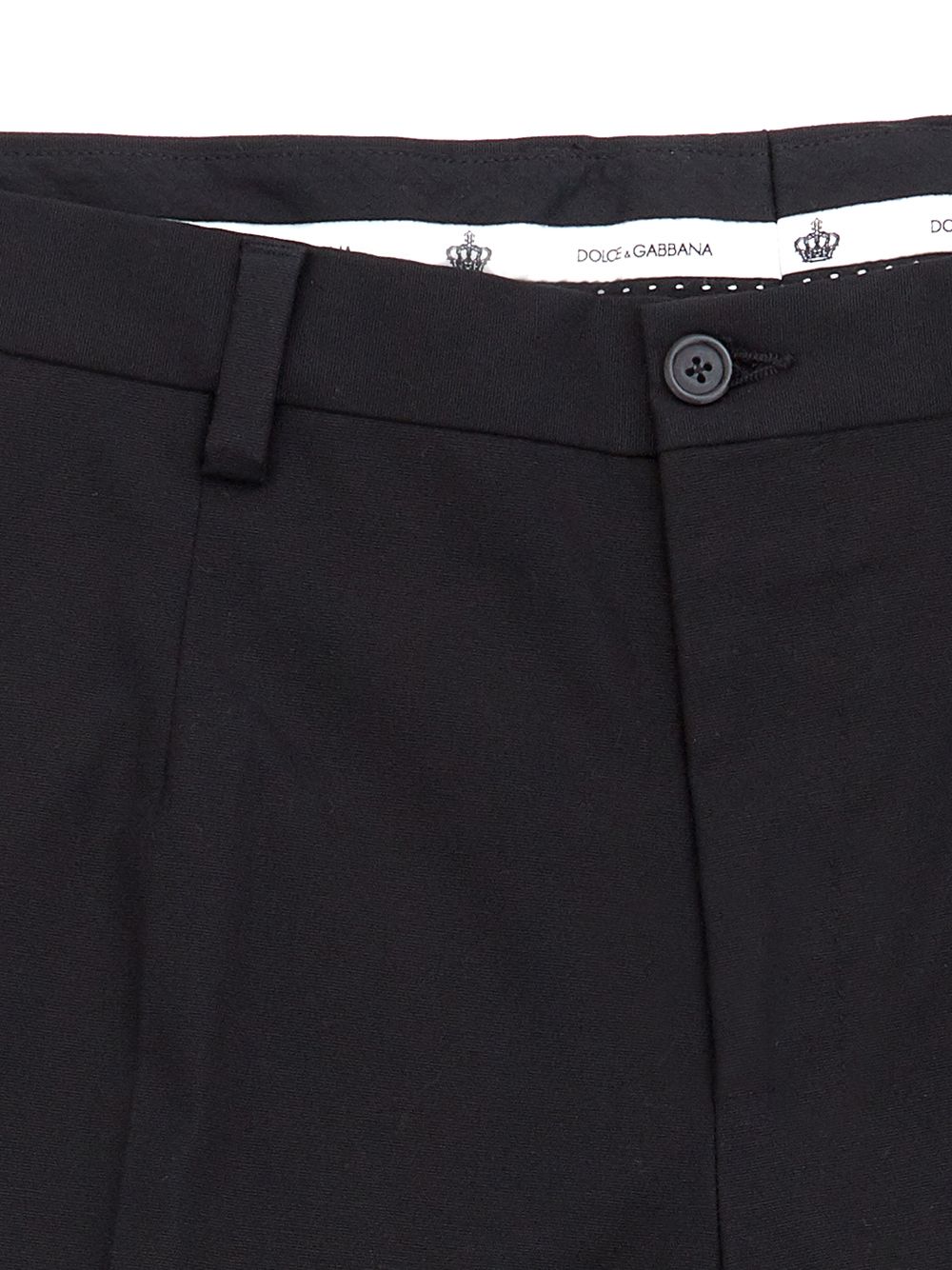 Dolce & Gabbana Svelte Black Cotton Chino Trousers