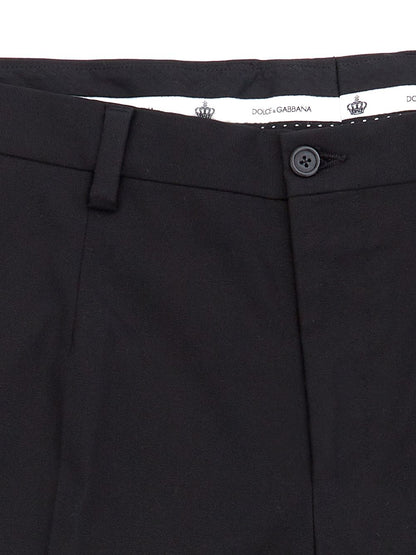 Dolce & Gabbana Svelte Black Cotton Chino Trousers