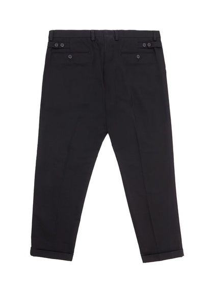 Dolce & Gabbana Svelte Black Cotton Chino Trousers