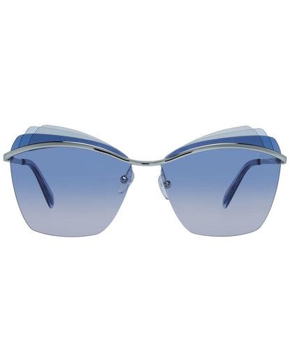 Emilio Pucci Chic Silver Cat Eye Gradient Sunglasses