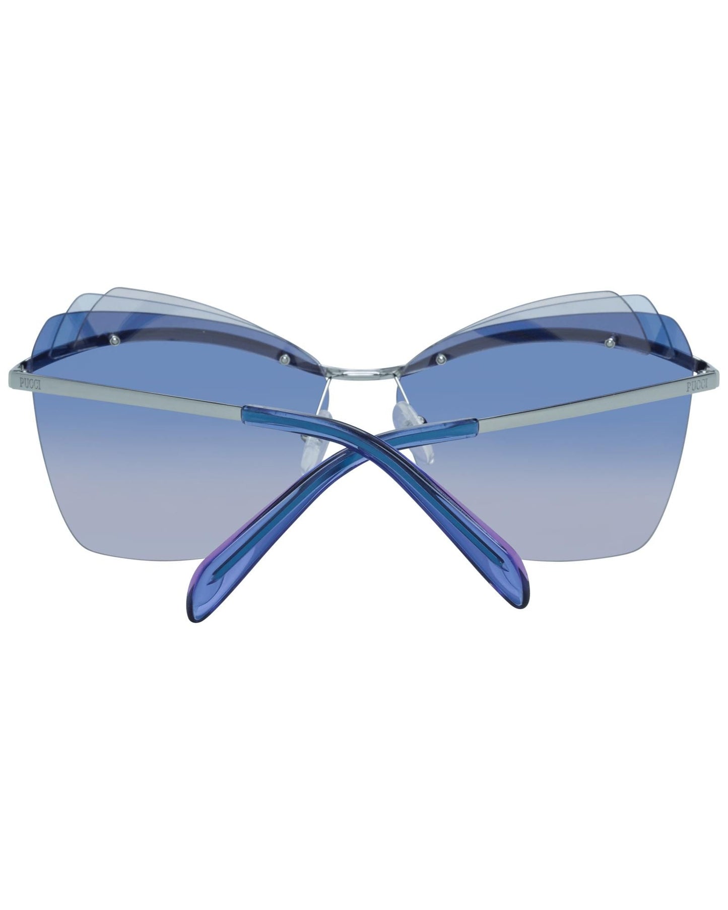 Emilio Pucci Chic Silver Cat Eye Gradient Sunglasses