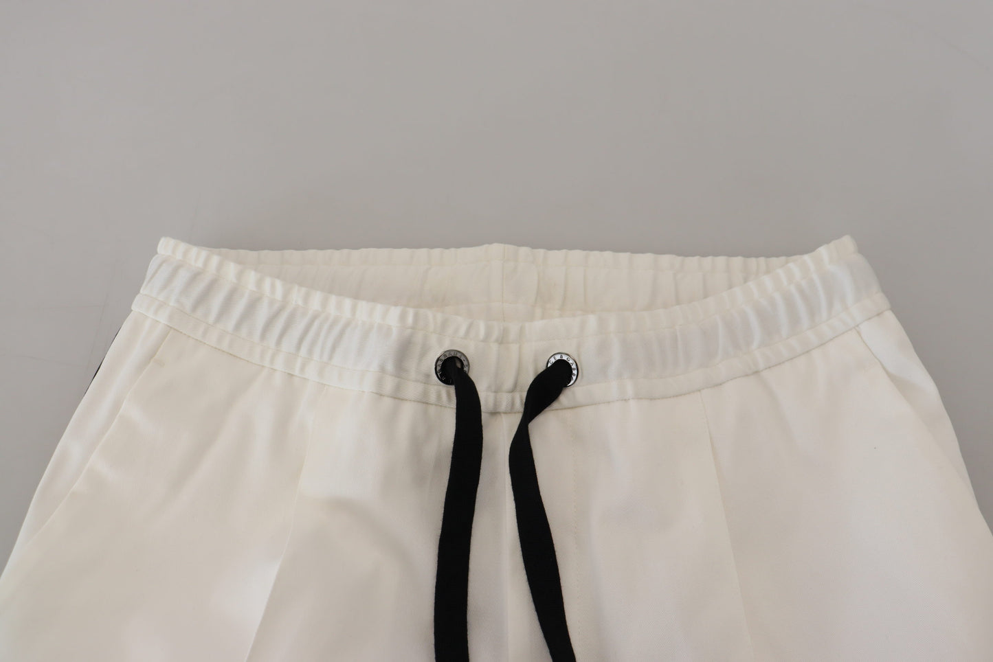 Dolce & Gabbana White Cotton DG Logo Jogger Pants