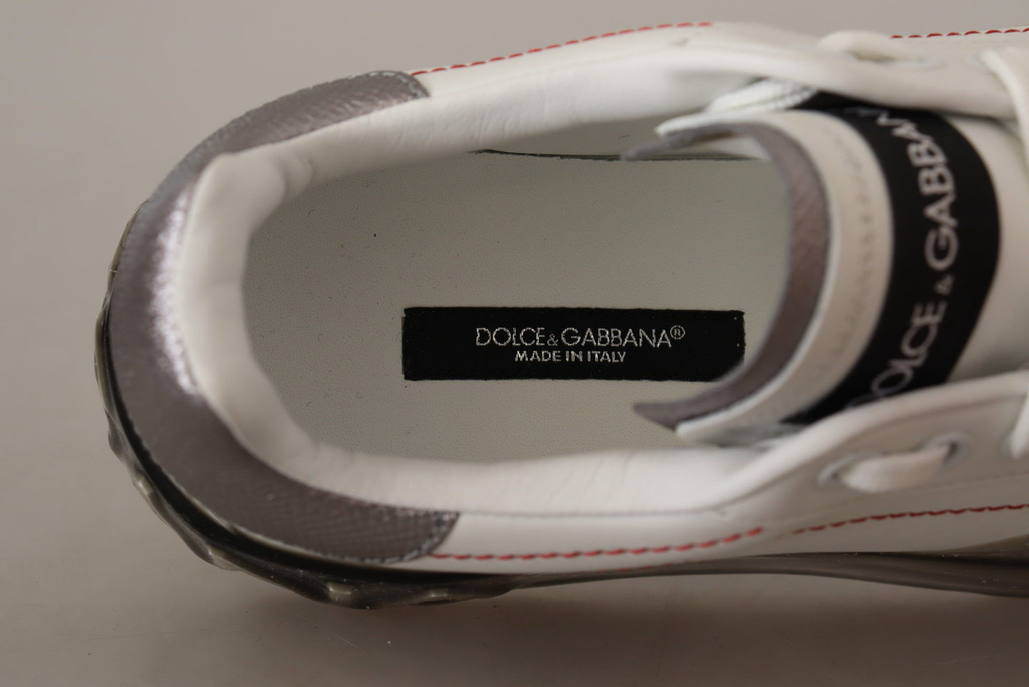 Dolce & Gabbana Elegant White Leather Sneakers