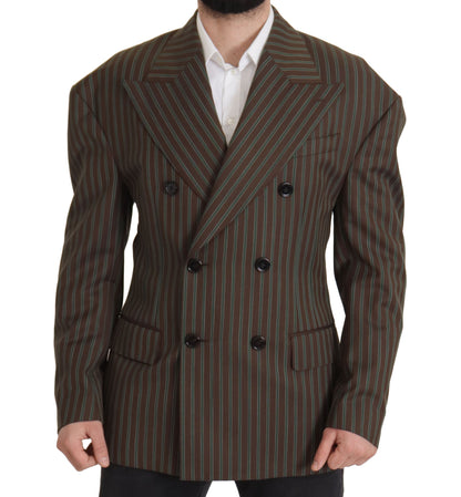 Dolce & Gabbana Multicolor Striped Double Breasted Blazer