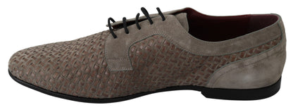 Dolce & Gabbana Elegant Brown Leather Derby Shoes