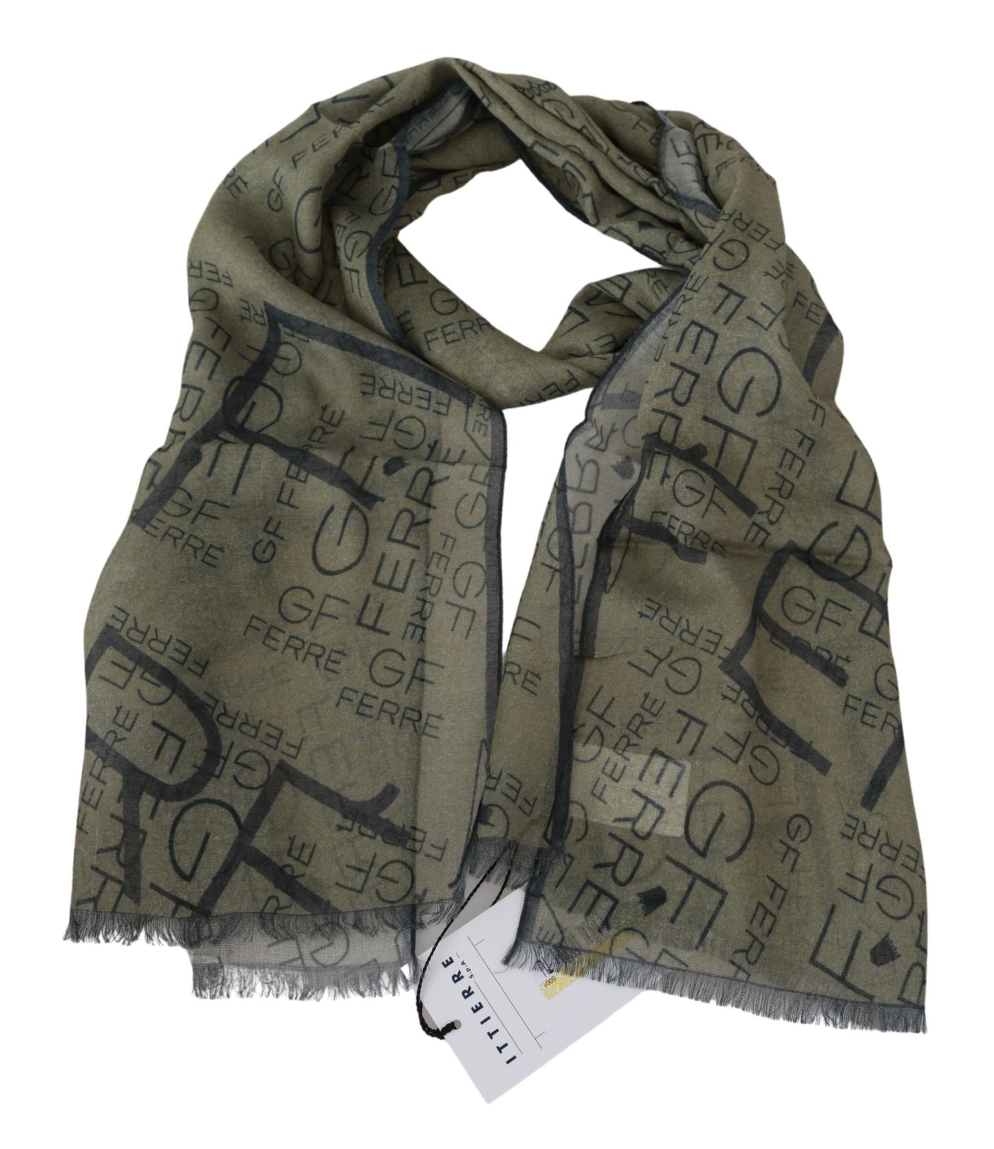 GF Ferre Elegant Patterned Wool-Blend Scarf