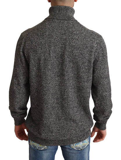 Dolce & Gabbana Gray Turtle Neck Cashmere Pullover Sweater