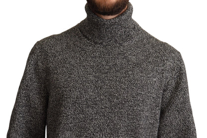 Dolce & Gabbana Gray Turtle Neck Cashmere Pullover Sweater