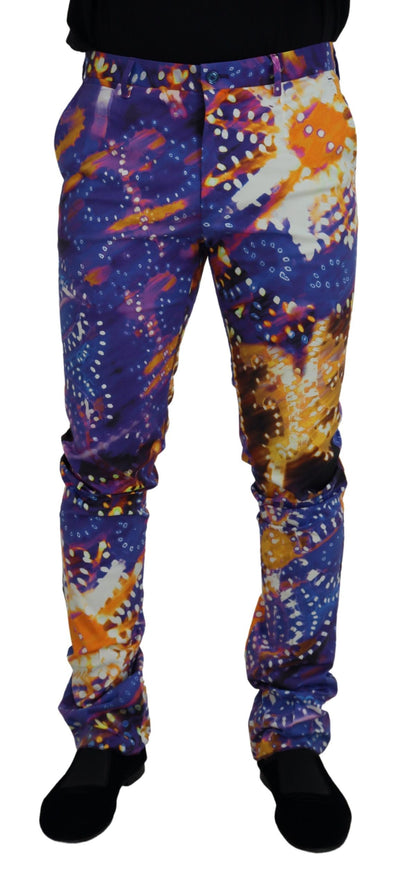 Dolce & Gabbana Multicolor Cotton Luminary Print Denim Jeans