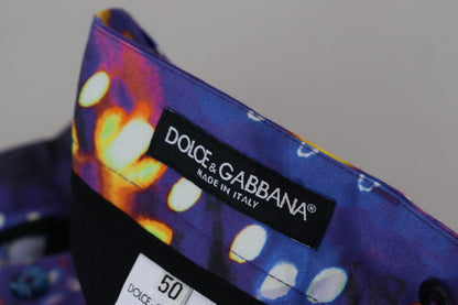 Dolce & Gabbana Multicolor Cotton Luminary Print Denim Jeans