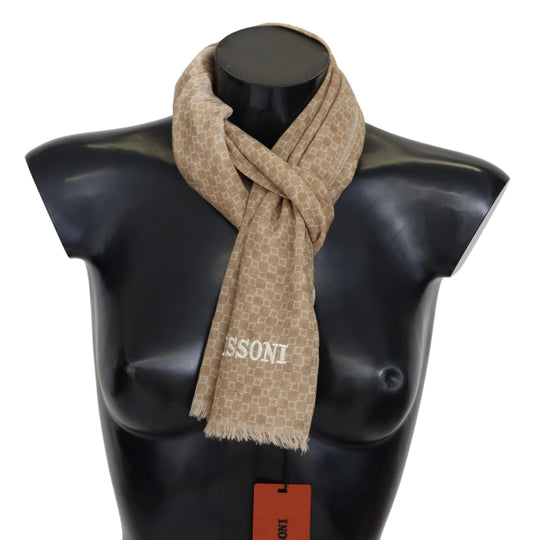 Missoni Elegant Wool Scarf with Signature Design